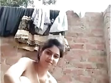 My neighbour girl bathing nude with her cute boobs mms video xxx